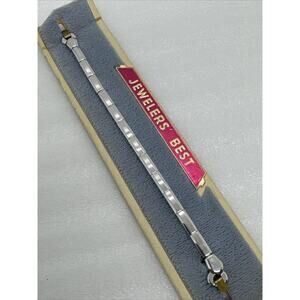 Vintage 1957 JB Silver Champion Ladies Watch Band-O-Mat Bracelet 4mm Expands